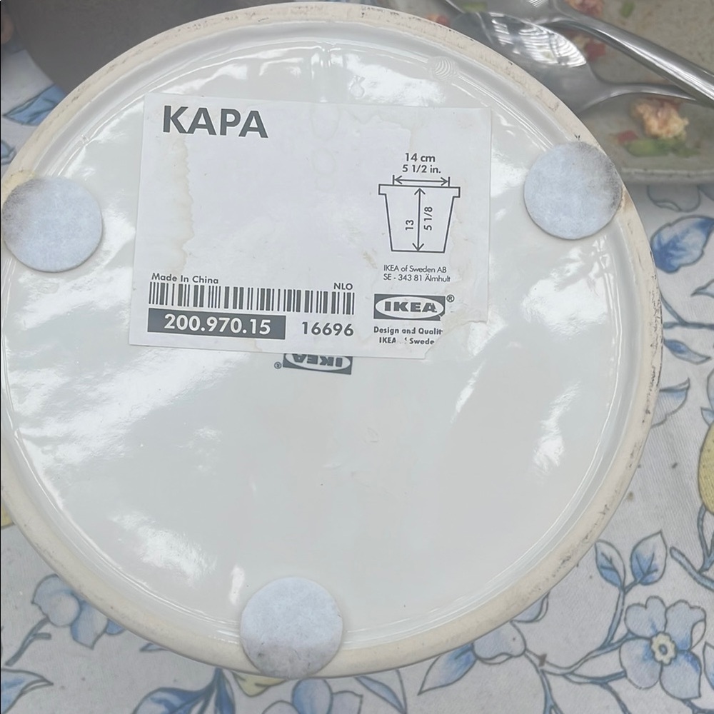 IKEA White Ceramic Planter - Picture 2 of 3